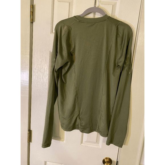 Adidas Alpha Skin Climalite Olive Green Top; Size Small - Picture 3 of 6